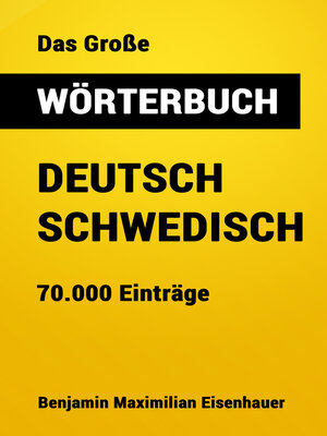 cover image of Das Große Wörterbuch  Deutsch--Schwedisch